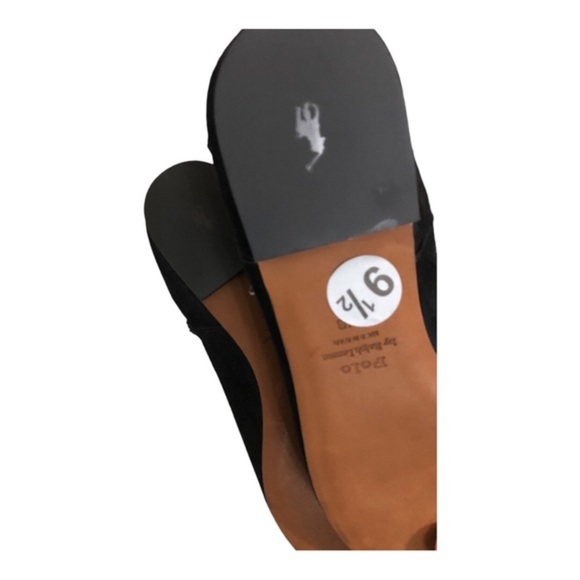 Polo Ralph Lauren black Calf Suede/Calf Leather knee-high flat pointy toe boots - Picture 12 of 16